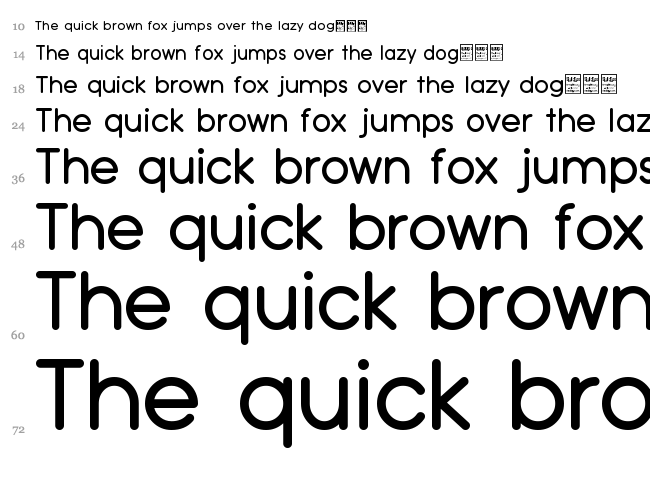 Typo Grotesk Rounded font waterfall